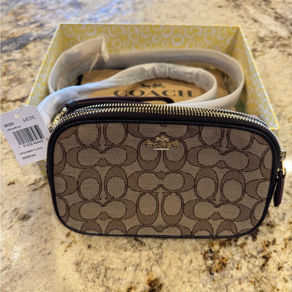 Coach Brown Signature Crossbody Bag